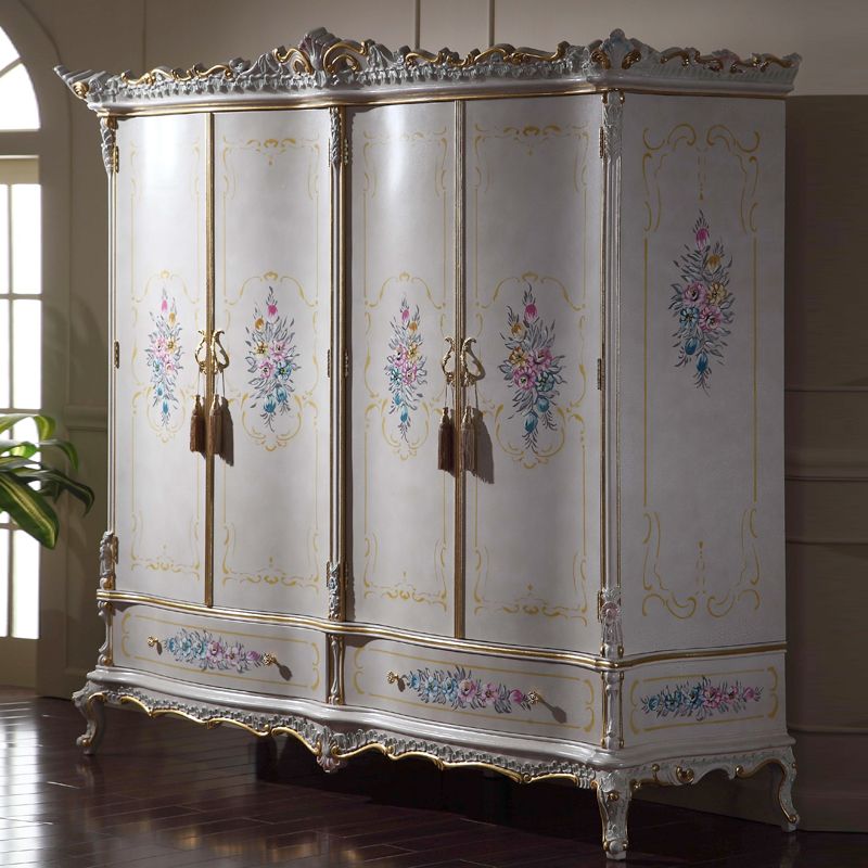 2020 Luxury Royalty Villa Furniture Baroque Bed European 