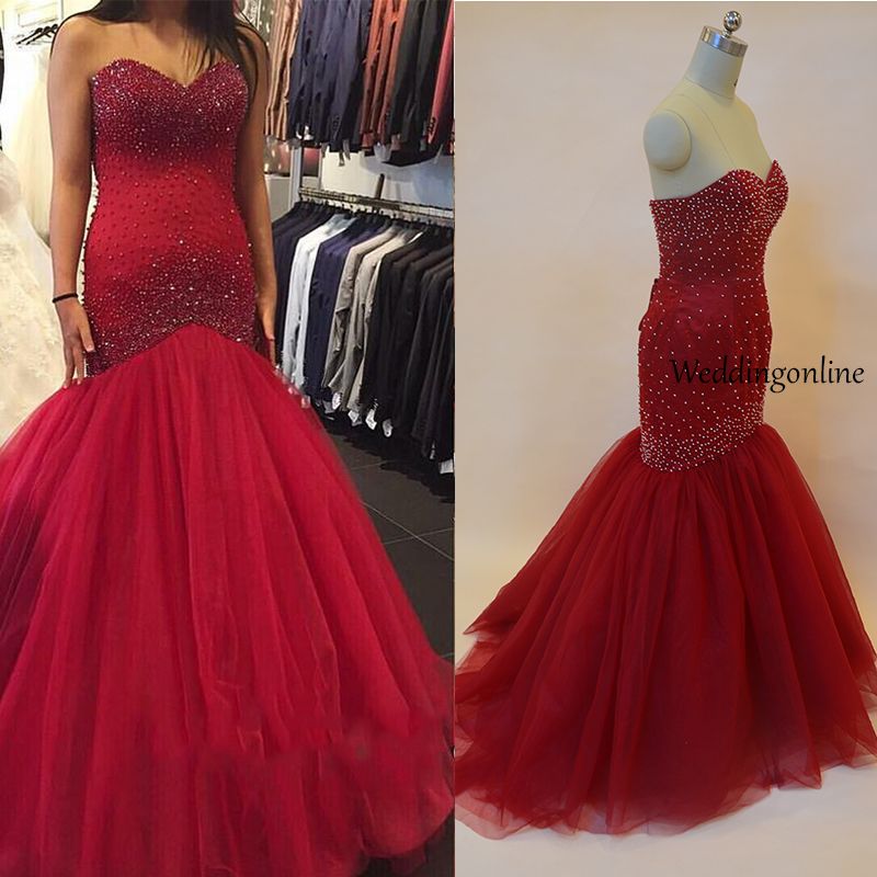 Major Beading Prom  Dresses  Mermaid Fit And Flare Lace Up 