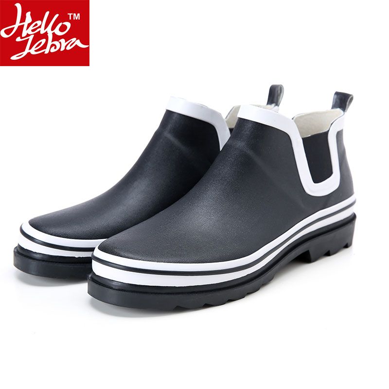 2019 Men'S Rainboots Rubber Galoshes Spring & Fall Europe Fashion Black ...