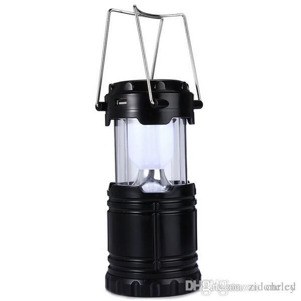 6 Leds Slantern Lamp Solar Camping Lantern Light For Outdoor Lighting Hiking Rechargeable Hanging Fixture