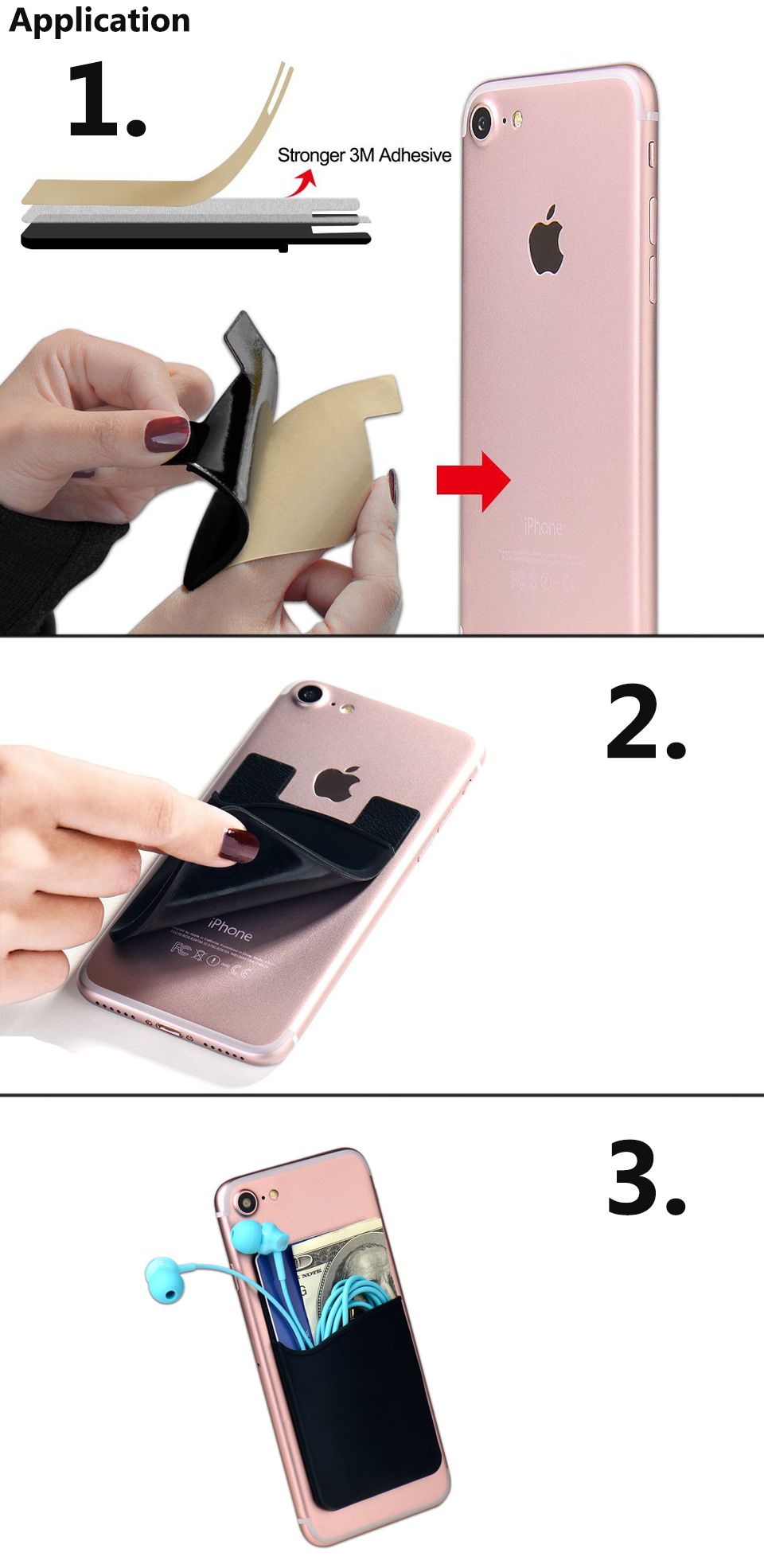 Monedero Auto tarjeta de crédito adhesivo ultra-delgado universal titular de la tarjeta Conjunto de tarjeta de silicona de colores caja del teléfono móvil para el iPhone Pro Max 12 11 XS XR X