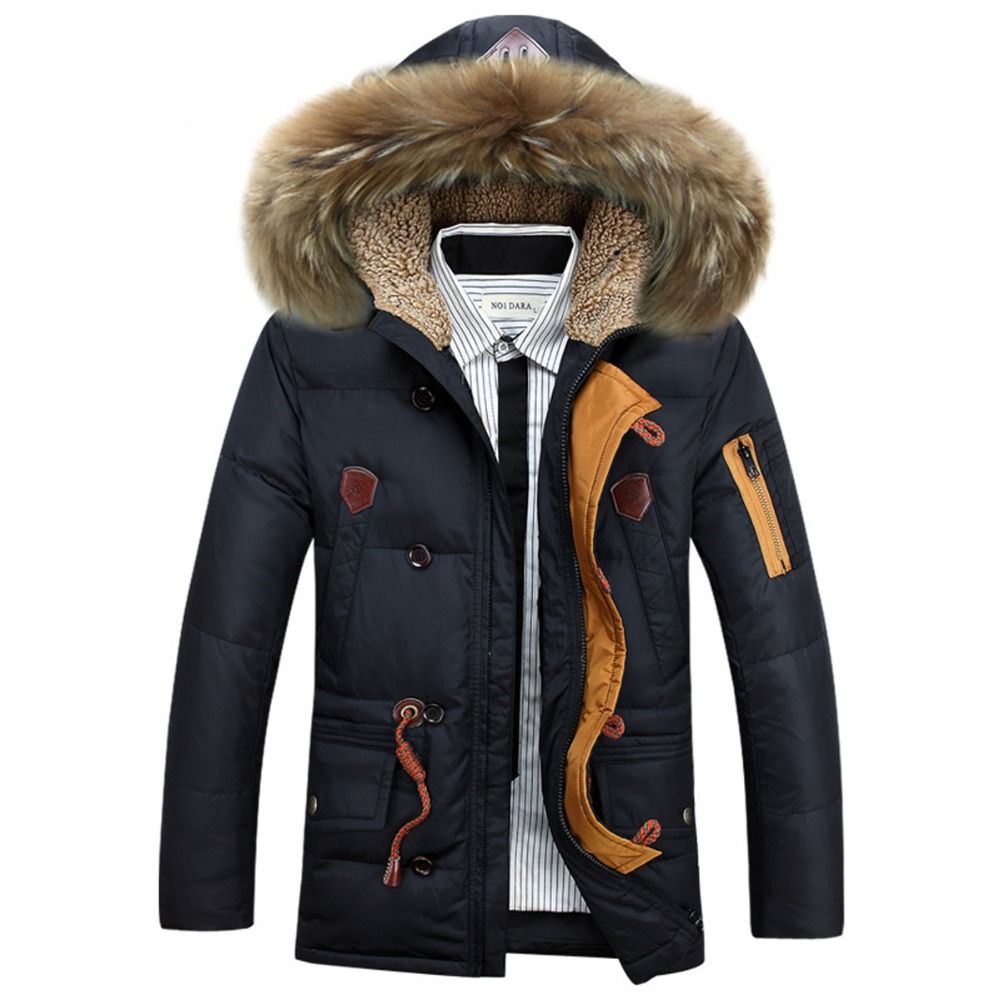 2018 Winter Down Jacket Men Warm Quilted Coat Goose Duck Fur Hooded 2018 Winter Down Jacket Men Warm Quilted Coat Goose Duck Fur Hooded Parkas Campera Genuine Leather Patchwork Vintage Overcoat Uk Brown Er