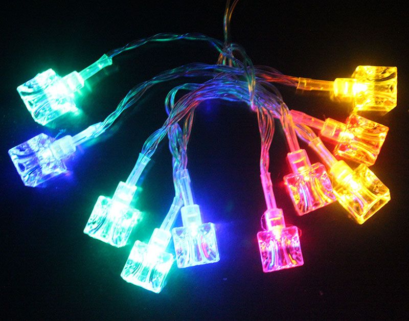 10leds Ice Cube Led Lights String Outdoor Lighting Battery 10leds Ice Cube Led Lights String Outdoor Lighting Battery Powered Fairy Festival Decorations Light