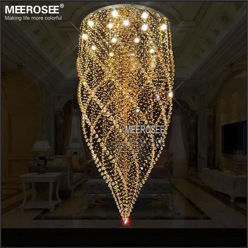 Round Crystal Chandelier Light Fixture Amber Lamp Re De Round Crystal Chandelier Light Fixture Amber Lamp Re De Cristal With Gu10 Lights Stair Lighting Dia 800mm