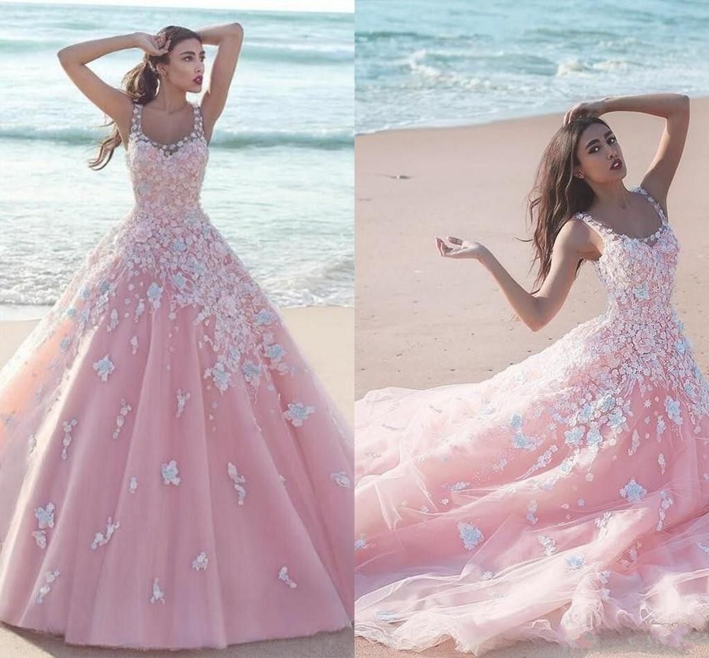 Dresses quinceanera pink and white with flowers photos Dresses quinceanera pink and white with flowers foto