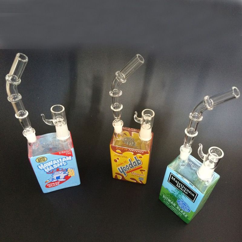 2021 2016 New Design Liquid Glass Juice Box Water Pipes Bongs Sci Glass