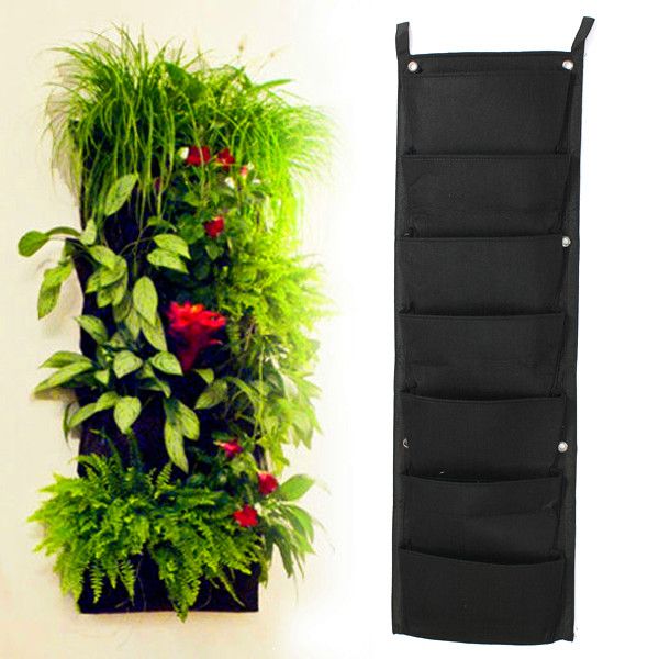 Großhandel 7 Tasche Neu Filz Außen Vertikal Gartenarbeit Blumentöpfe ... Großhandel 7 Tasche Neu Filz Außen Vertikal Gartenarbeit Blumentöpfe ...