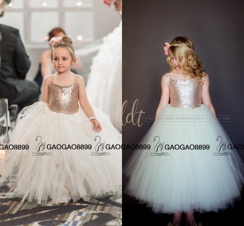 So Cute Sparkly Rose Gold Sequins Puffy Little Princess Flower Girls Dresses Beautiful Tutu Gown Custom Make Cheap Girl Formal Dress Red So Cute Sparkly Rose Gold Sequins Puffy Little Princess Flower Girls Dresses Beautiful Tutu Gown Custom Make Cheap Girl Formal Dress Red