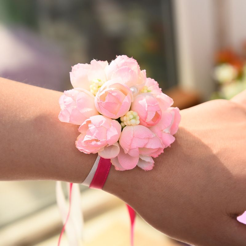 Bridal Wrist Flowers Corsage Colorful Wedding Bouquet Flowers 2015 New Design Pearl Bridesmaids