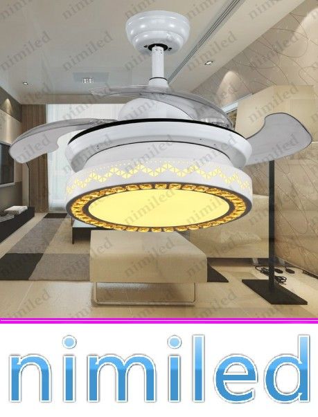 Nimi938 36 52 Invisible Led Lights Ceiling Fan Light Simple Fashion Chandelier Living Room Restaurant Modern Creative Bedroom Pendant Lamp