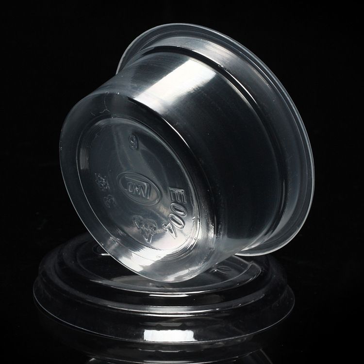 90ml/3oz Disposable Plastic Pudding Cups with Lid Thickening Clear