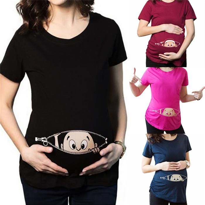 2020 New Arrivals Pregnant T Shirt Maternity Supplies Shirt O Neck ...