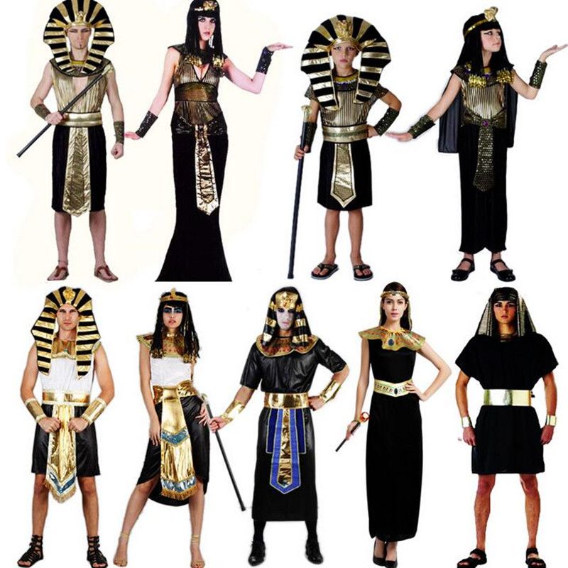 2019 New Egypt  Costume Elegant King Queen Pharaoh Costume 