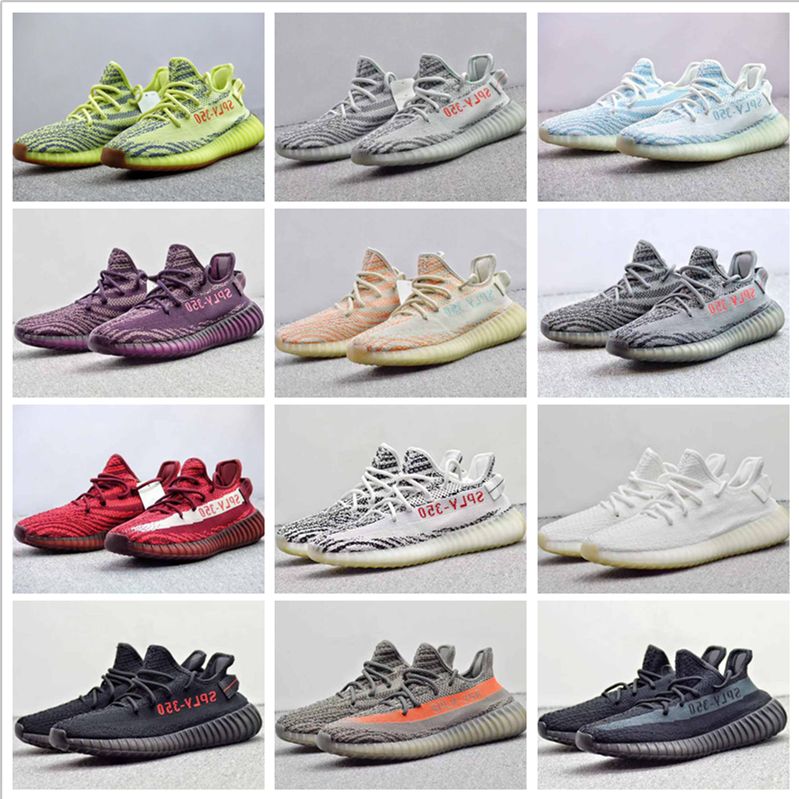 Adidas Originals Yeezy Boost 350 V2 Semi Frozen Yellow B37572 Zebra Cp9654 Orange Grey Beluga 2.0 AH2203 Kanye West Running Shoes With Box Running Shoes ...