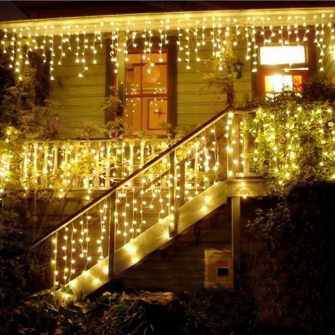 Whole Connectable 4m Led Curtain Icicle String Lights Fairy Whole Connectable 4m Led Curtain Icicle String Lights Fairy Lamps Xmas Wedding Party Decor Outdoor Light White