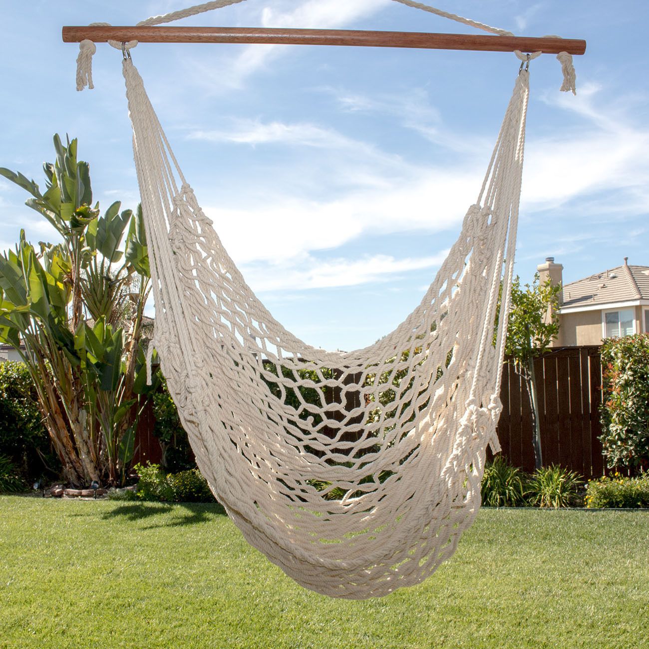 Compre Hamaca De Algodón De Lujo Cuerda Silla Patio Porche Patio Árbol