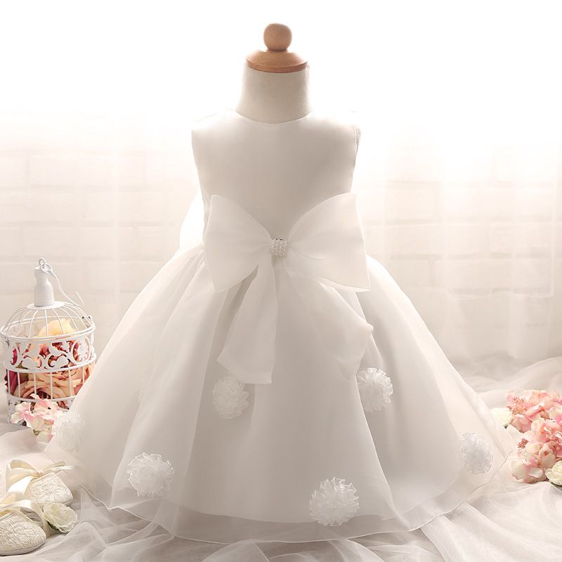 2017 1 Year Old Baby Girl Dress Vintage Princess Big Bow Ball Gown ...