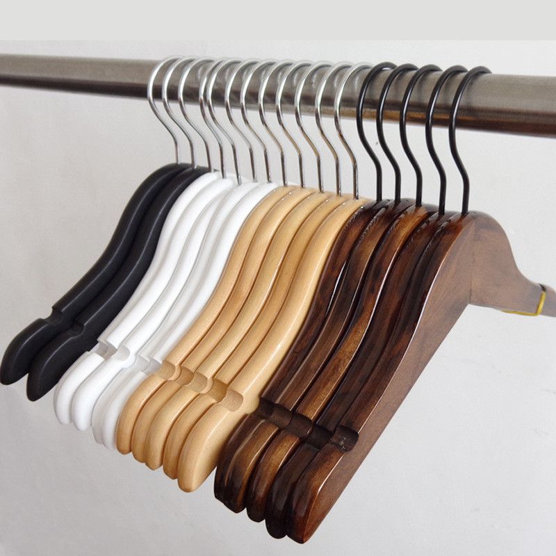26cm Natural Wood Baby Children Kids Clothes Hanger With Dress 26cm Natural Wood Baby Children Kids Clothes Hanger With Dress Nothches Black White Retro Color Optional Hangers Wooden