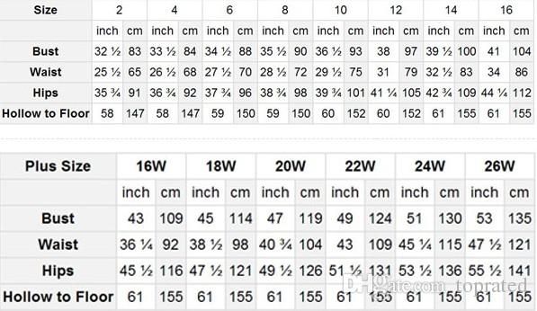 Arabic Size Chart