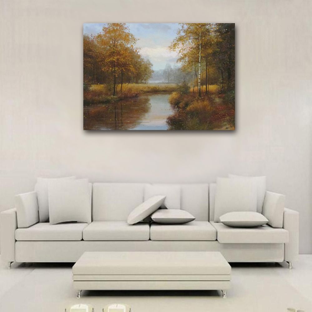 Decorating With Frameless Oil Paintings Decorating With Frameless Oil Paintings