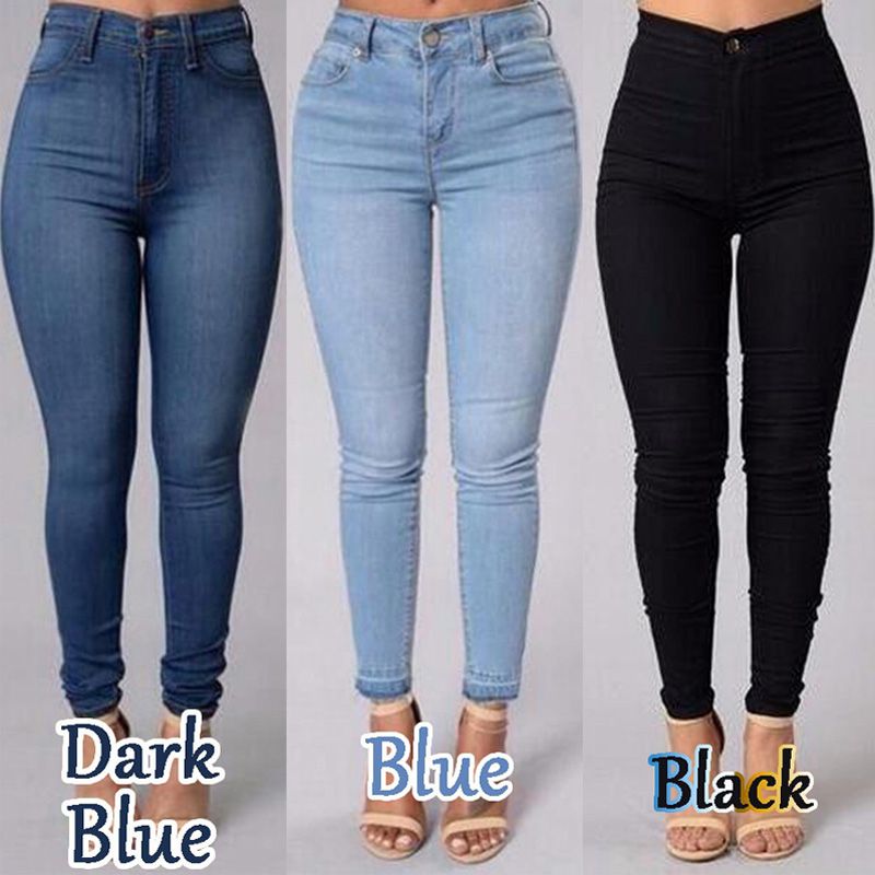 2020 2017 Sexy Fashion New Style Jeans Full Length Mid Waist Ripped