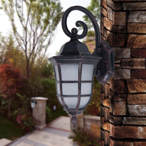 American Style Outdoor Wall Lamps Exterior Lantern Lamp Antique Vintage Noble Lights Aluminum Light Fixture Lighting