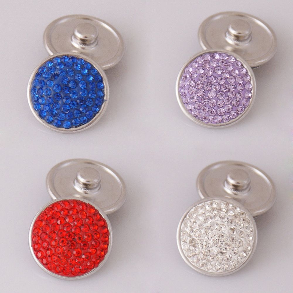 2019 Hot Sale 18mm Snaps Button With Rhinestone For Snaps Jewelry Fit