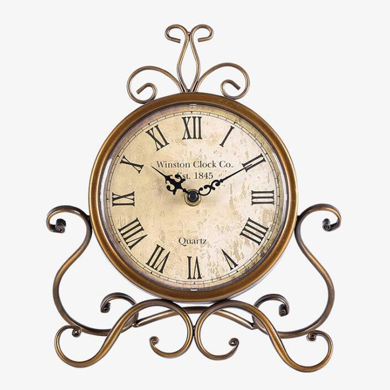 2018 Vintage Iron Art Silent Clock Home Decoration Desktop 2018 Vintage Iron Art Silent Clock Home Decoration Desktop Retro Bedside And Desk Office Clocks Battery Operated From Fahome 24 81 Dhgate Com