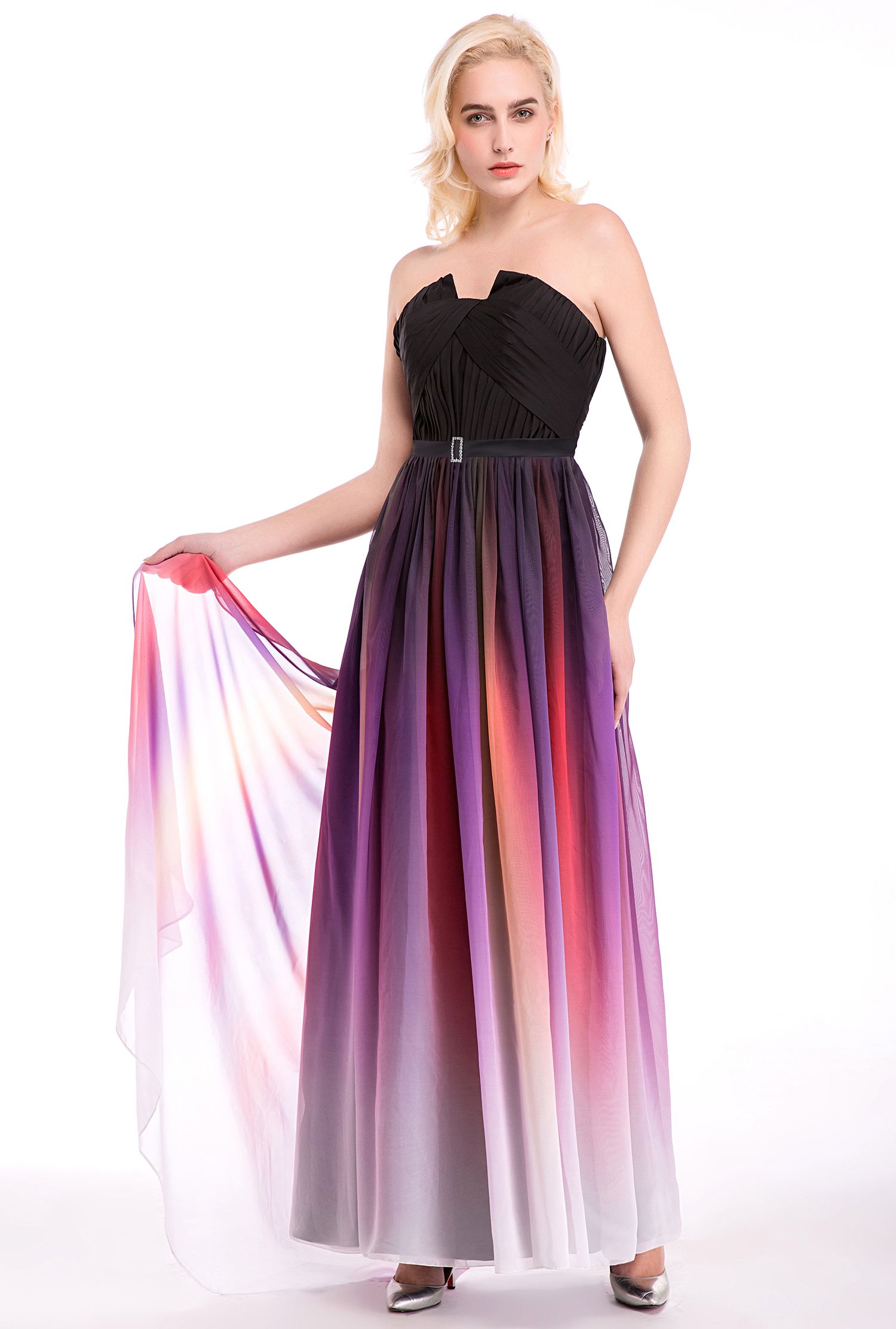 Großhandel 8 Lange Abendkleider Gradienten Chiffon Plissee Bodenlangen Günstige Formale Prom Party Runaway Dress Ombre Prom Kleider Billig Auf Großhandel 8 Lange Abendkleider Gradienten Chiffon Plissee Bodenlangen Günstige Formale Prom Party Runaway Dress Ombre Prom Kleider Billig Auf