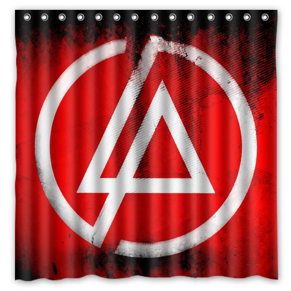 Linkin Park Symbol Triangle Circle Design Shower Curtain Size 180