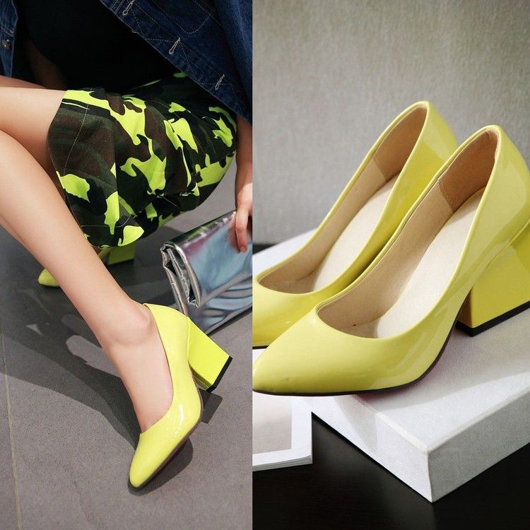 SCARPE DONNA CON Plateau Decollete Alte Cromate Decolte Lucide Con Tacco  Largo EUR 18,90 - PicClick IT