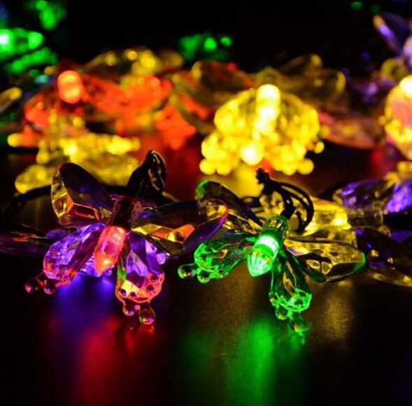 Led Outdoor Solar String Lights 20 Leds Multi Color Fiber Led Outdoor Solar String Lights 20 Leds Multi Color Fiber Optic Erfly Light Decorative Lighting For Home Garden Clear Globe