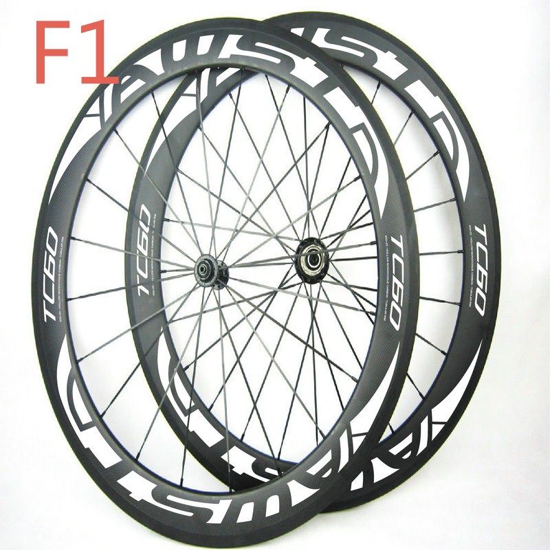 1 Year Warranty 60mm Full Carbon Zi Carbon Wheels White Decal 23mm