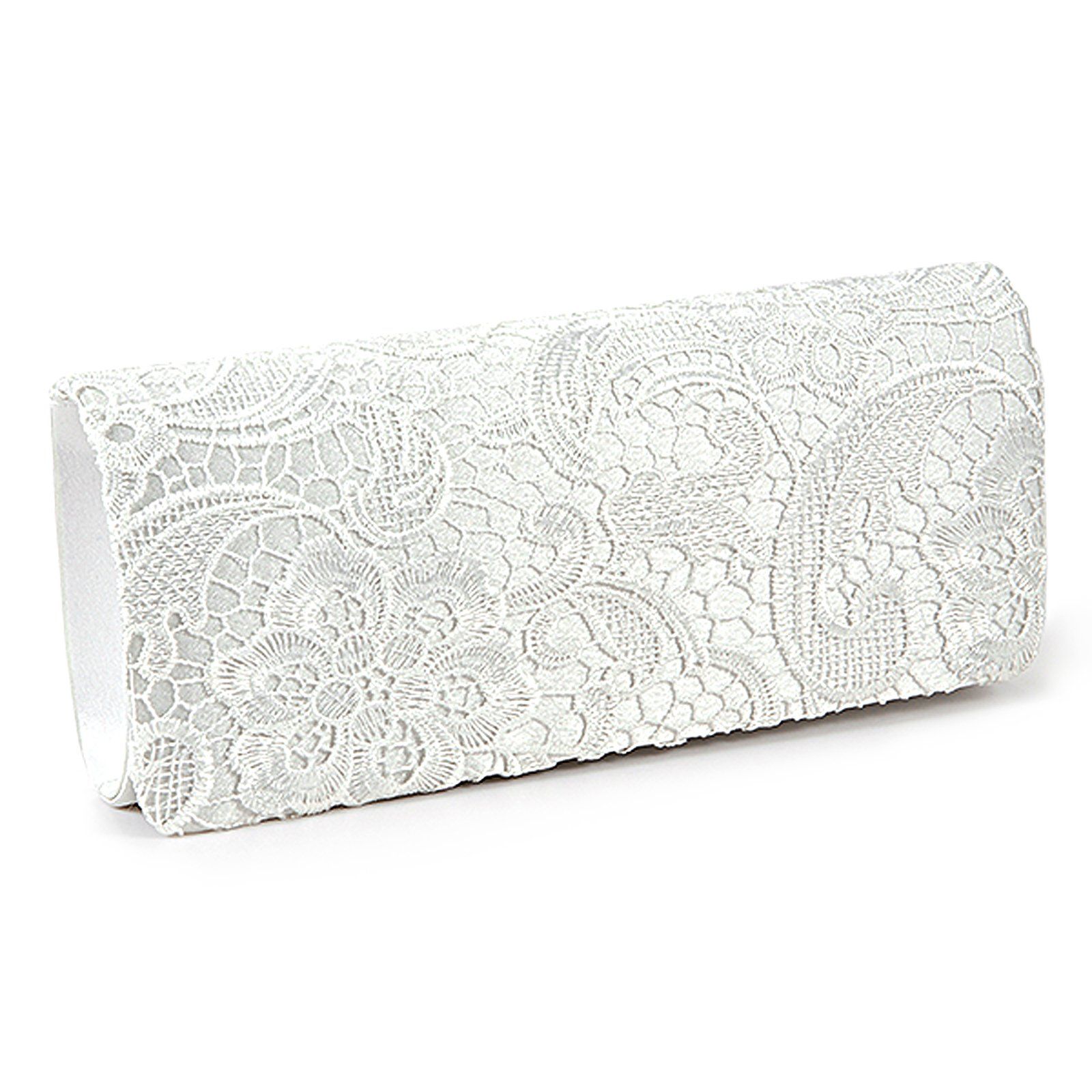 Wholesale Scyl Women Lace Floral Satchel White Clutch Bag For