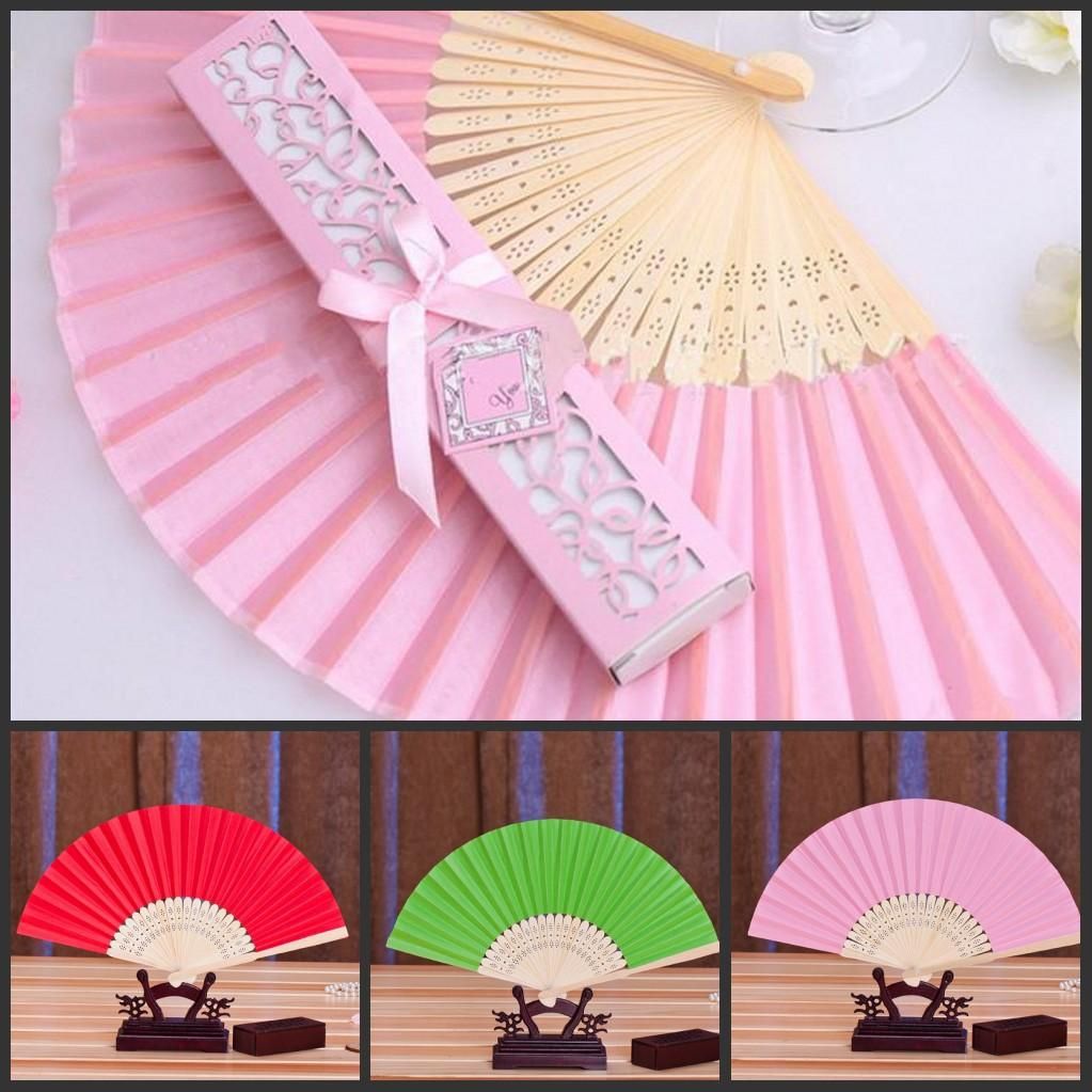 Fashion Silk Fan In Elegant Gift Box Of Wedding Favors Party Favors
