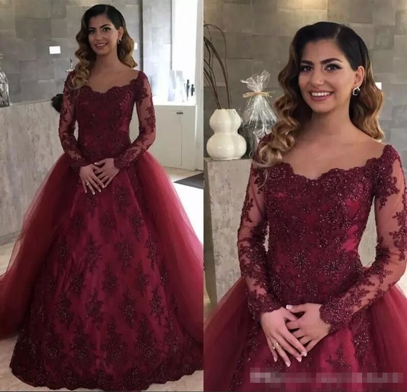 burgundy lace gown