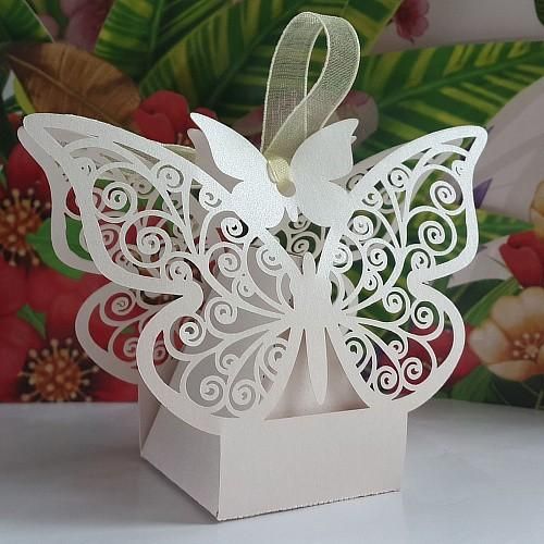 Butterfly Hollow Paper Candy Boxes Gift Bags Diy Wedding Favor Baby