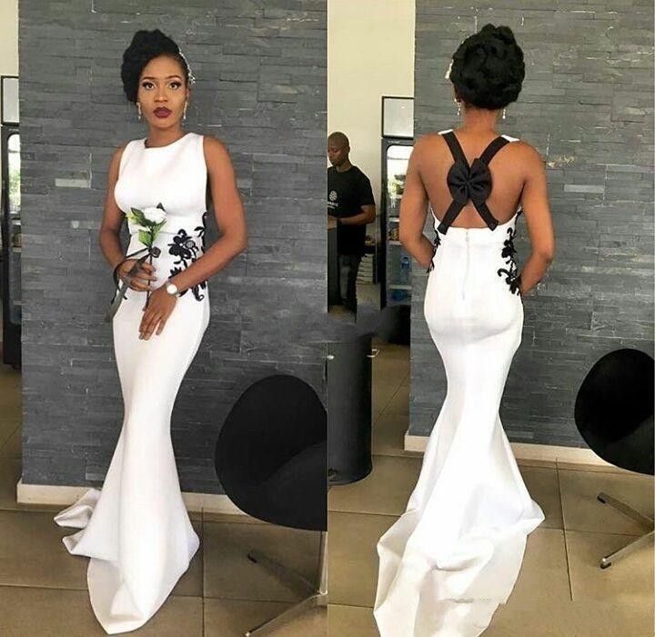Sexy Long Bridesmaid Dresses 2019 Cheap White Dress With Black Lace Cross Back Bow Lace Mermaid Satin Women Wedding Guest Evening Gowns White Bridesmaid Dresses Designer Dress From Gaogao8899 70 08 Dhgate Com
