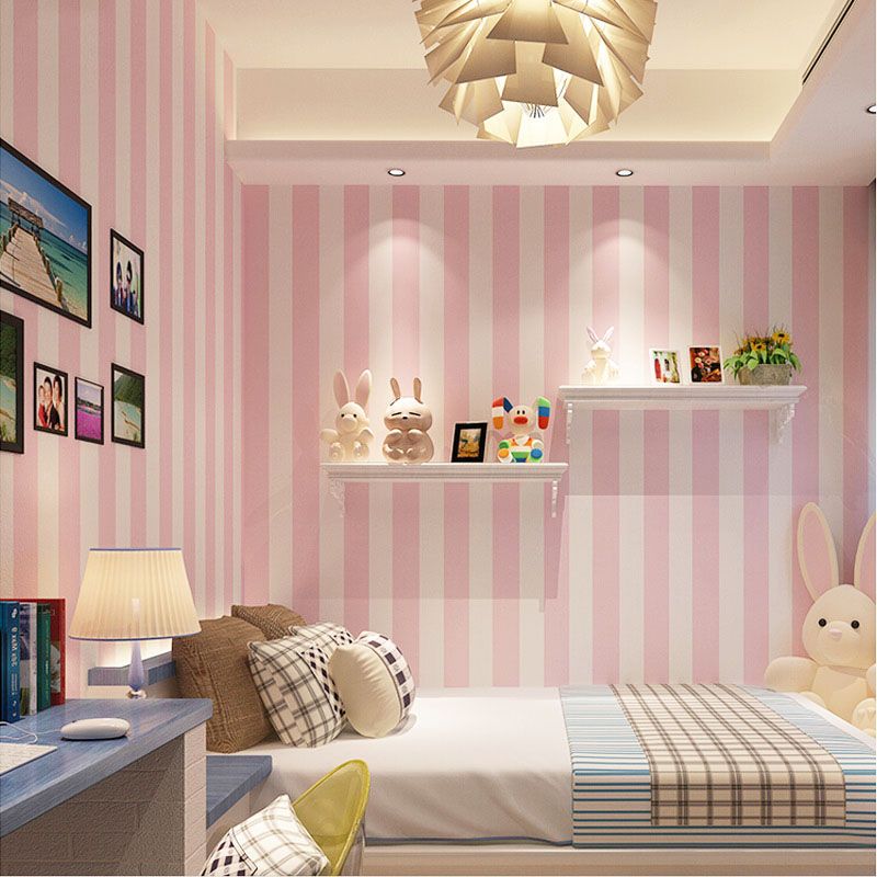 Korean Style Pink Children S Room Bedroom Wallpaper For Kids Room
