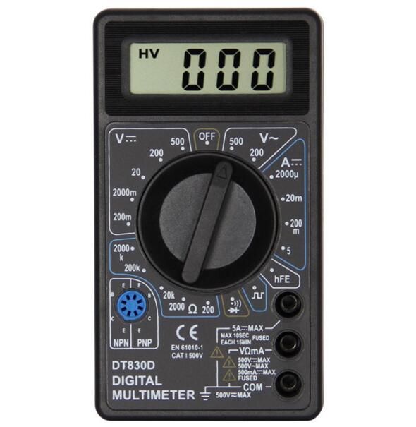AC DC Voltage Ampere Meter Tester BUZZER DT830D Digital Multimeter Voltmeter Ammeter With Test 