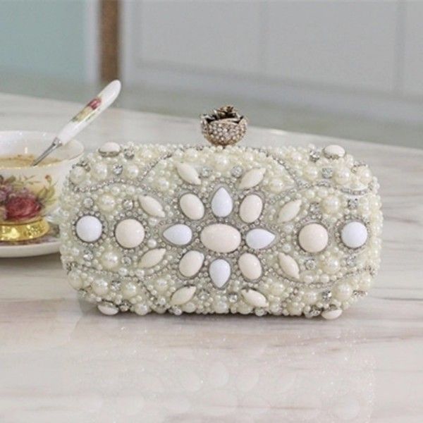 2016 Newest Luxury Mini Bags Crystals Beads Bridal Wedding Evening Bag