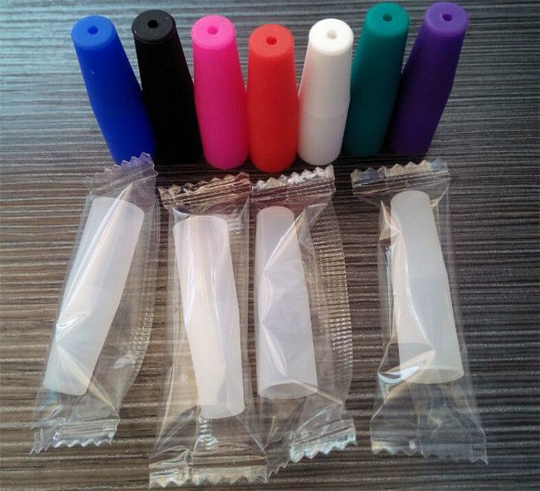 $0.099 Disposable drip tips Individually Wrapped Silicone Rubber Test Tester Drip Tips Colors DHL Free Ship