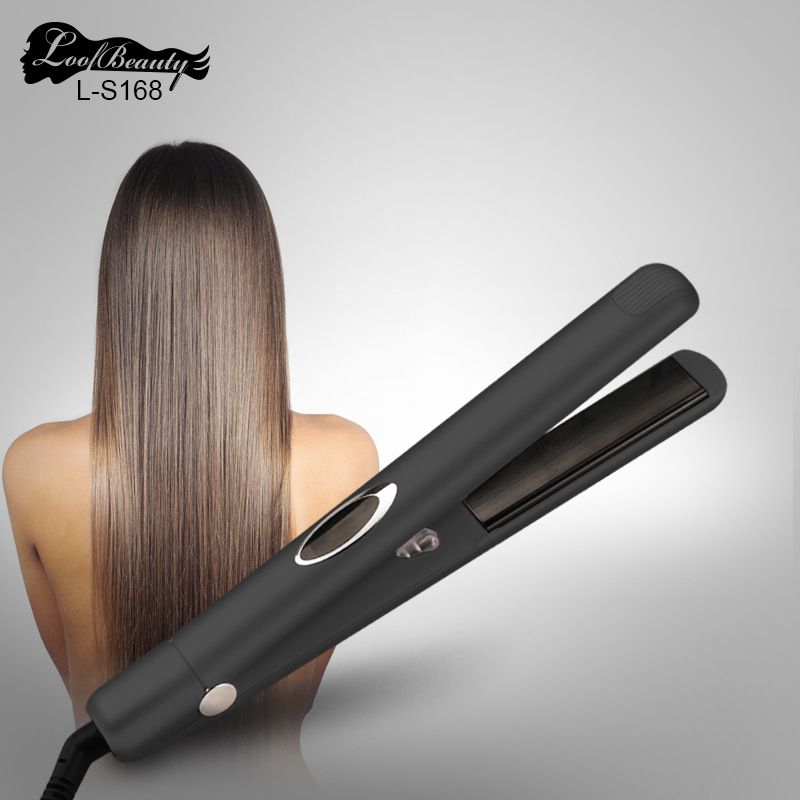 Nano Titanium Ionic Infrared Professional Hair Straightener LCD Display