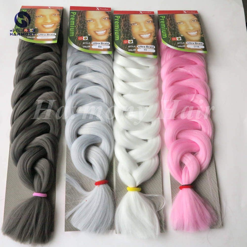 Colorful Super X Pression Jumbo Braiding Hair Ombre Synthetic Hair