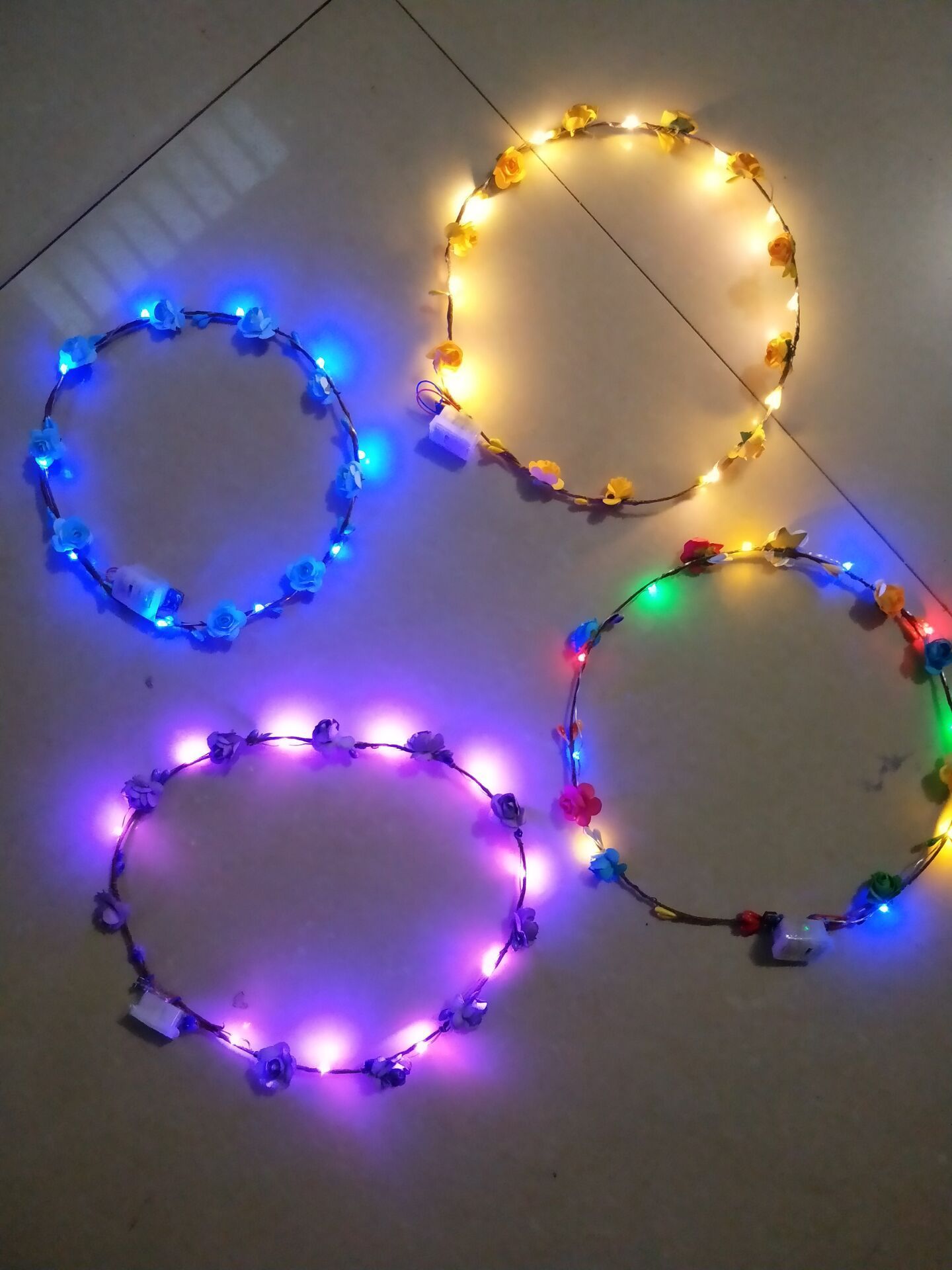 direct led emission band snuff ring ring head hair hawaii lei scenic