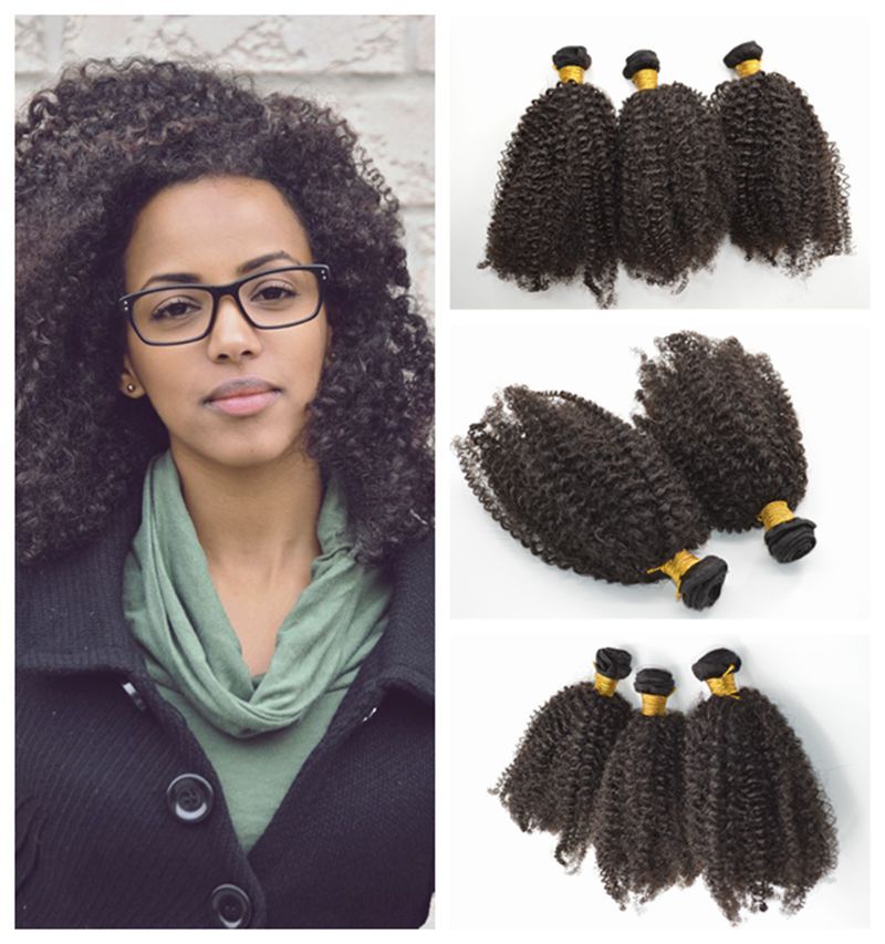 G EASY Human Hair Products Natural Black Malaysian Human Hair Curly,100