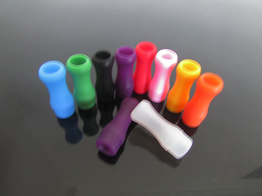 New In Stock Soft Silicone 510 Drip Tips Rich Color Round Test Drip Tip