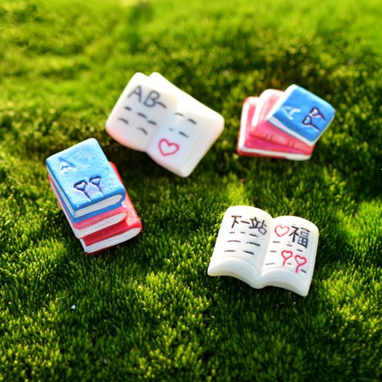 4designs Mini Books Fairy Garden Miniatures Gnomes Moss Terrariums 4designs Mini Books Fairy Garden Miniatures Gnomes Moss Terrariums Resin Craft For Home Decor Diy Decoration