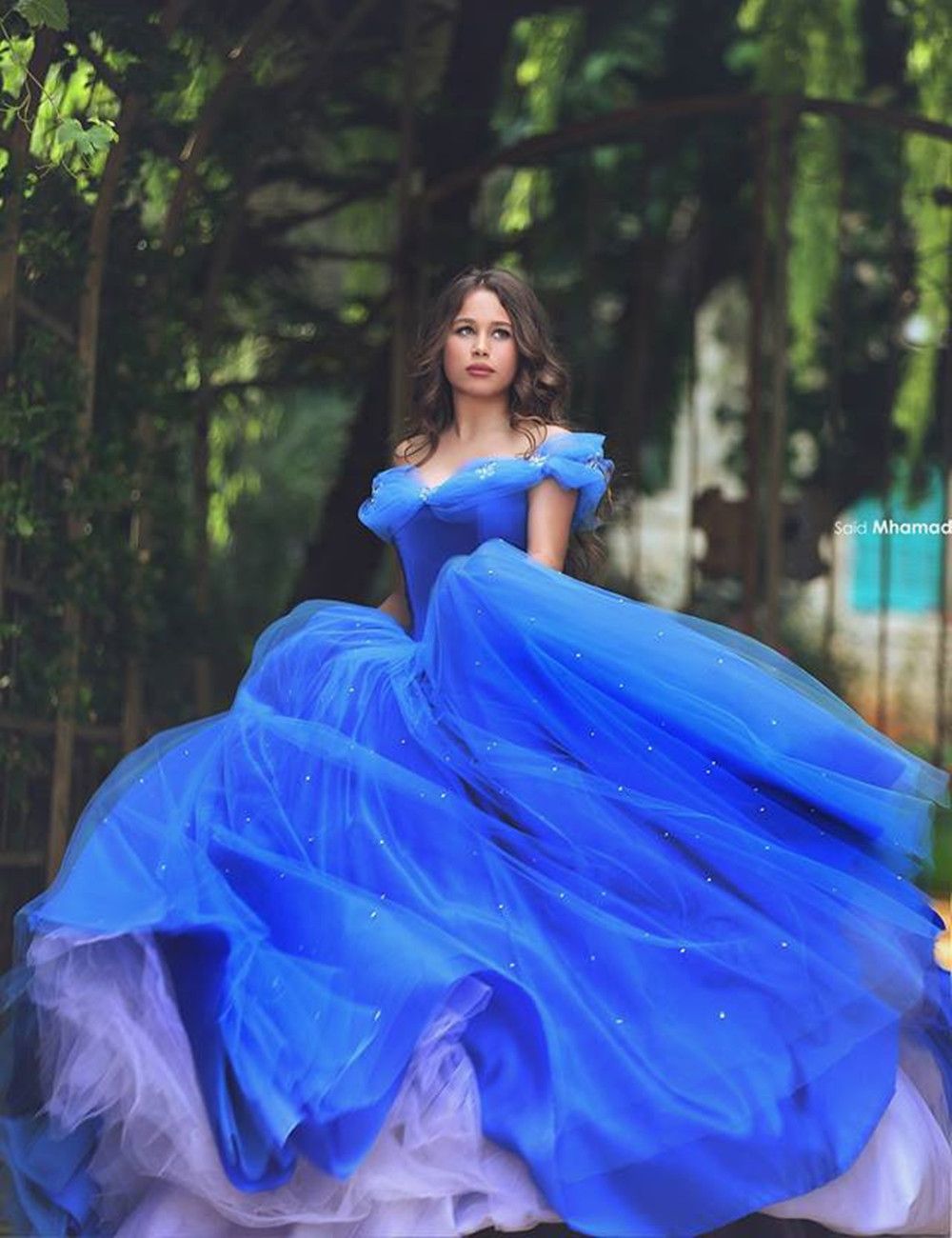 vestido da cinderela azul
