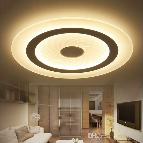 Acrylique Led Lumières Plafonnier Moderne Acheter Salon Jour Abat ikZuPX